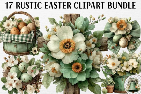 Download Rustic Easter Clipart Bundle - Art Collection