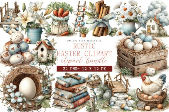 Download Rustic Easter Clipart - Art Collection