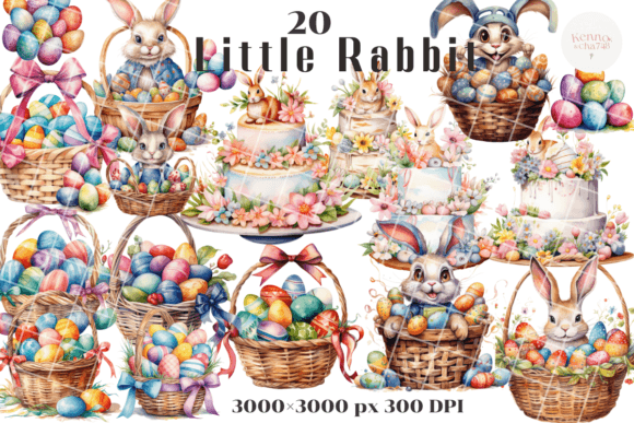 Download Easter Bunny Clipart, Easter Eggs Basket - Art Collection