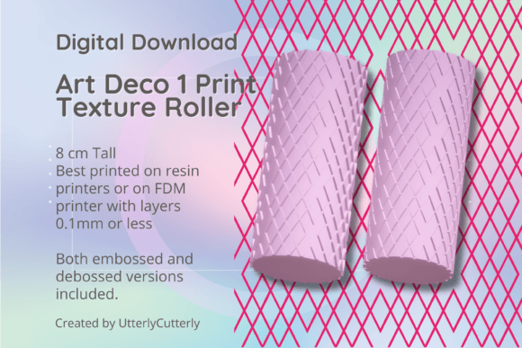 Download Art Deco 1 Texture Roller, Digital File- - Art Collection