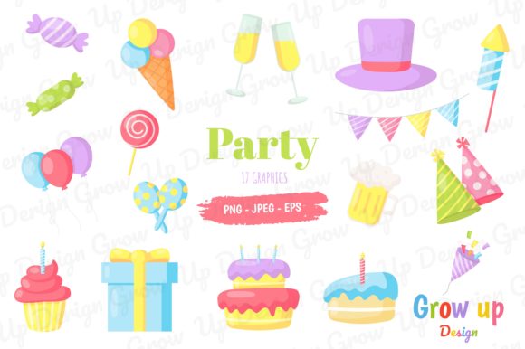 Download Party Icons Set, Carnival Festive Items - Art Collection