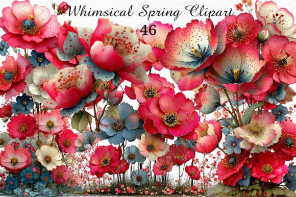 Download Whimsical Spring Clipart Png Bundle - Art Collection
