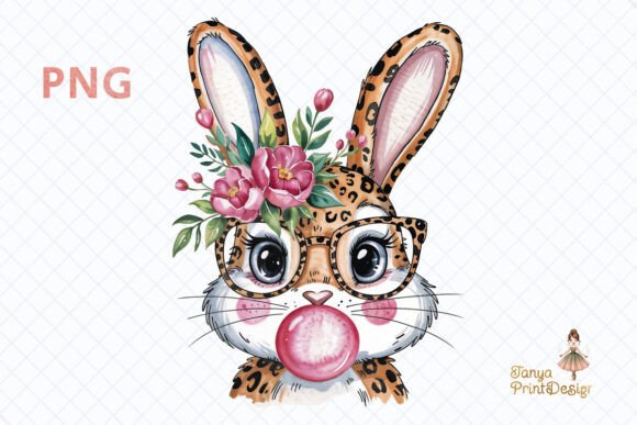 Download Leopard Bunny Bubblegum Clipart PNG - Art Collection