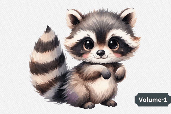 Download Watercolor Raccoon Clipart PNG Volume –1 - Art Collection