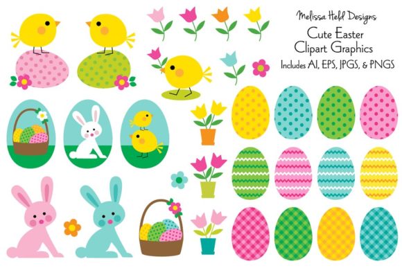 Download Cute Easter Clipart Graphics - Art Collection