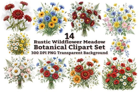 Download Rustic Wildflower Botanical Clipart - Premium Resources