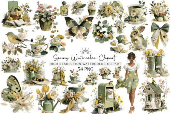 Download Spring Watercolor Clipart Set - Art Collection