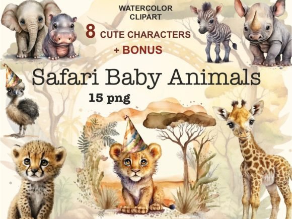 Download Safari Baby Animals, Cute Animal Clipart - Art Collection