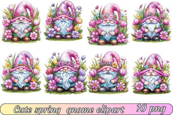 Download Cute Spring Gnome Clipart - Art Collection