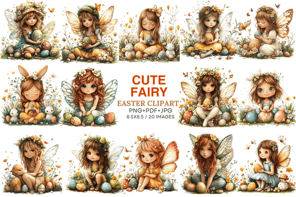 Download Cute Fairy Easter Clipart - Art Collection
