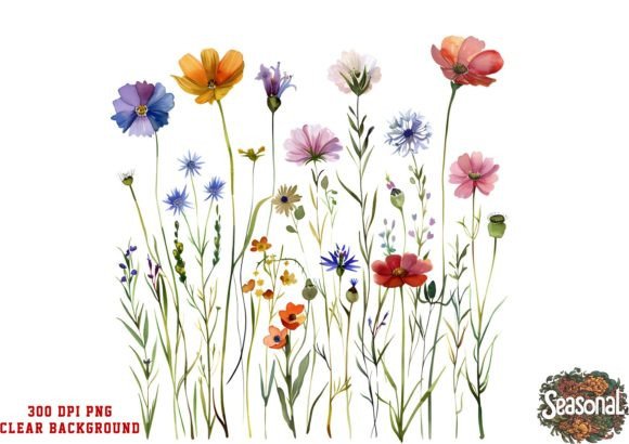 Download Watercolor Wildflower Png Clipart - Art Collection