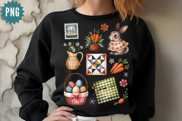 Download Vintage Easter Bunny Clipart PNG Design - Art Collection