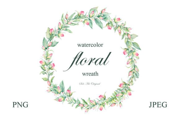 Download Floral Wreath Frame Greenery Clipart - Art Collection